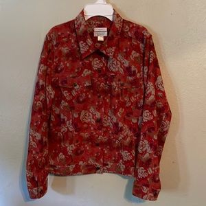 Woman’s Lightweight Jacket with Floral Pattern - Size S